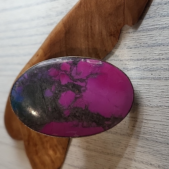 Color Enhanced Howlite Adjustable Ring - Picture 5 of 9